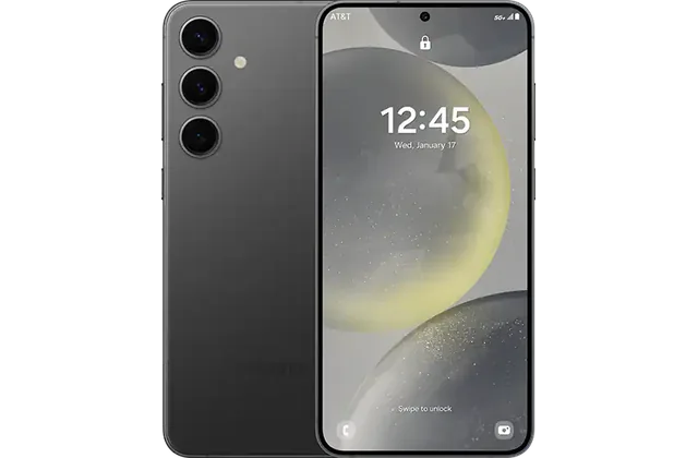 Back and front view of Galaxy S24 Plus for model identification