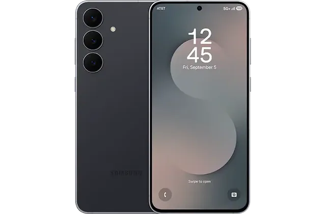 Back and front view of Galaxy S25 FE for model identification