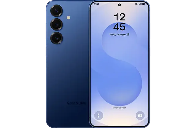 Back and front view of Galaxy S25 Plus for model identification