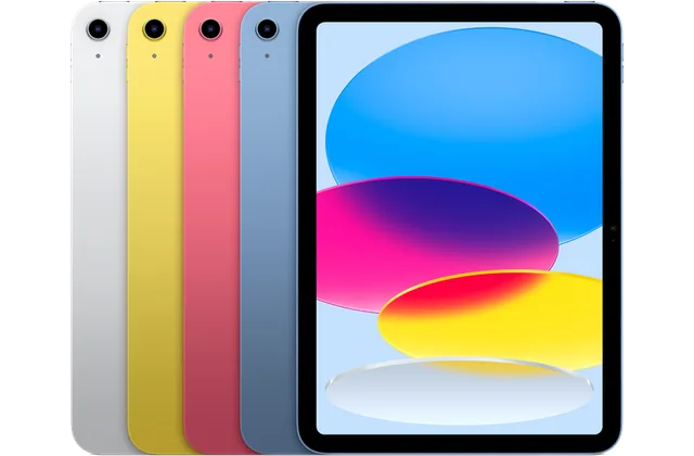 Back color options and front view of iPad (A16), 2025 for model identification