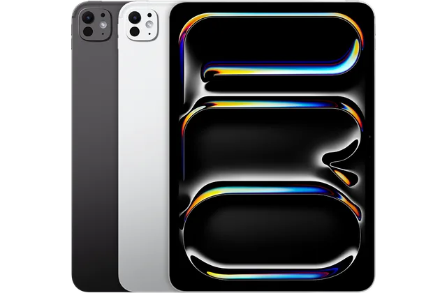 Back color options and front view of iPad Pro 11-inch (M5)(8th Gen) for model identification