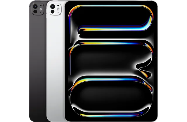 Back color options and front view of iPad Pro 13-inch (M4)(7th Gen) for model identification